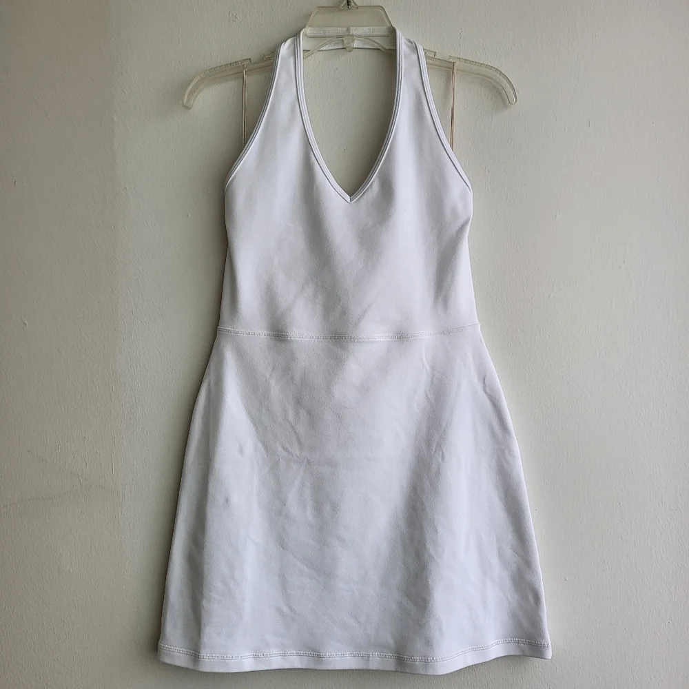 NWT Aritzia Halter Dress Wilfred Free Whistle Bodycon Medium - Picture 4 of 8